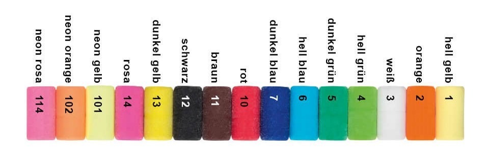 Radiergummi - Farben 2